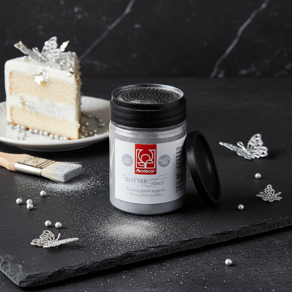 Colorante alimentare argento 30g - Modecor