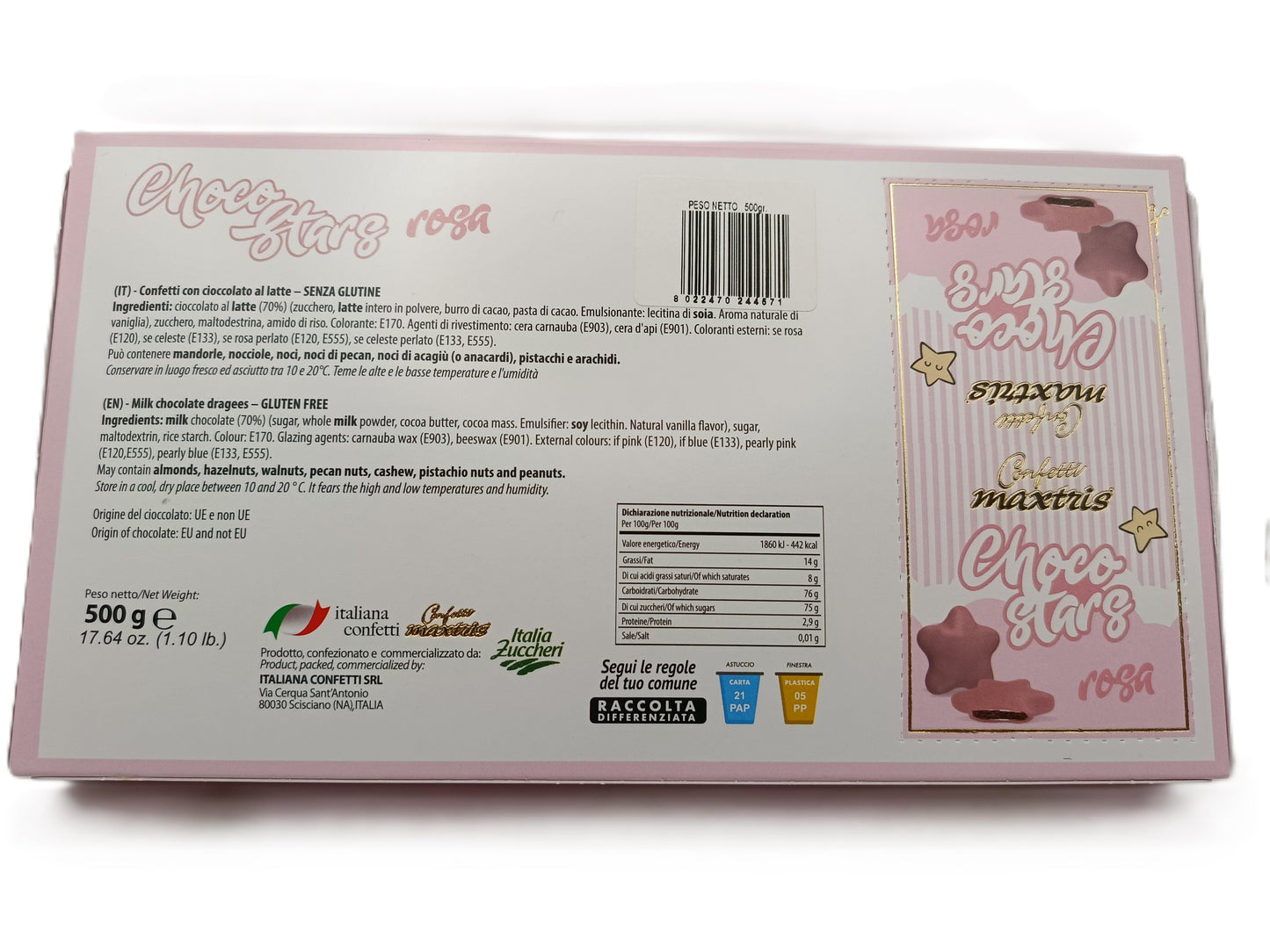 Maxtris - Choco Stars Le Stelle Rosa - 500g
