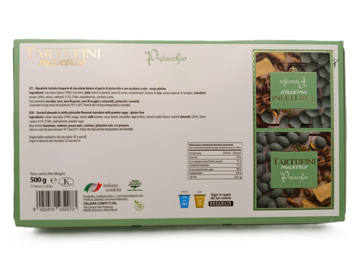 Tartufini Pistacchio 500g