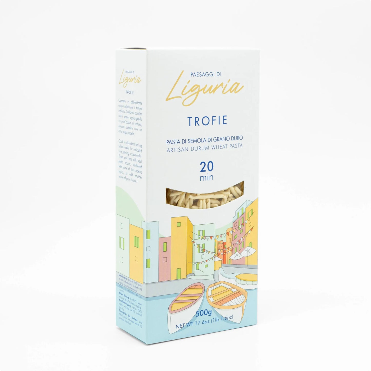 Trofie Paesaggi di Liguria 500g - Pasta Artigianale di Grano Duro