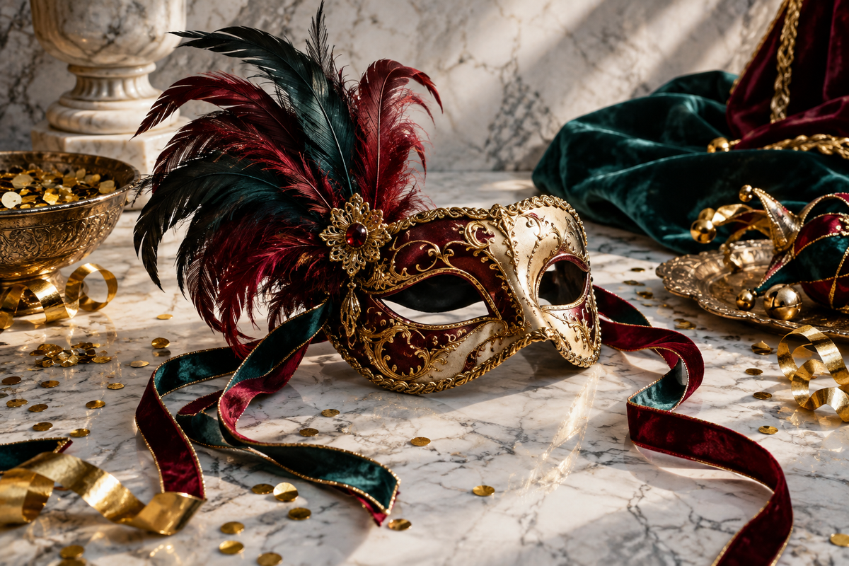 Copertina elegante per Carnevale