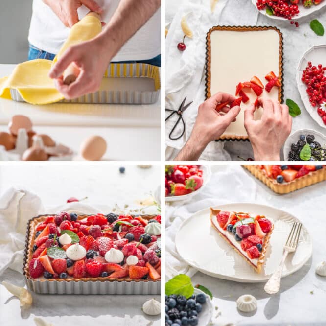 Stampo Crostata Rettangolare Decora con Fondo Mobile 32x22x3,5 cm
