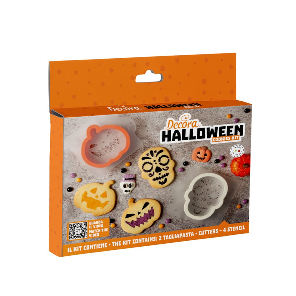 Confezione Decora Halloween Monsters con due tagliapasta e quattro stencil