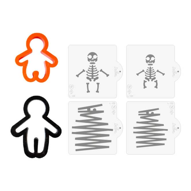 Biscotti Ginger Halloween decorati con stencil