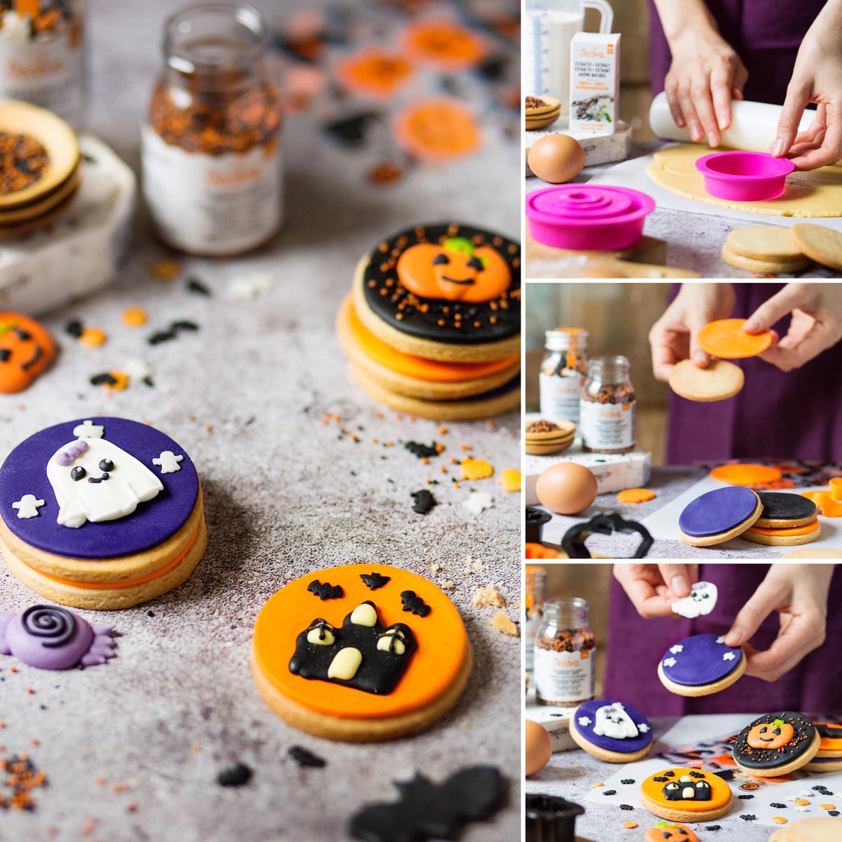 Fantasie di Halloween in zucchero, 6 pezzi