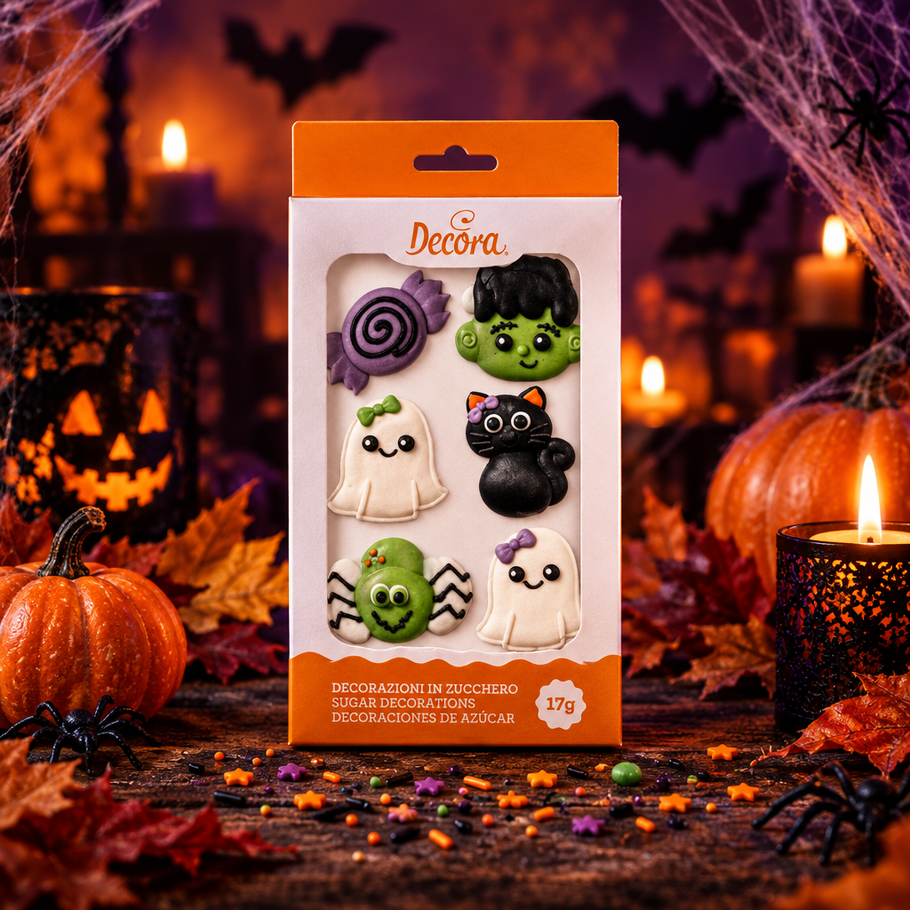 Fantasie di Halloween in zucchero, 6 pezzi