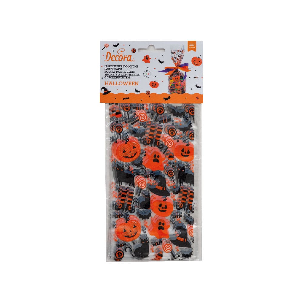 Confezione di 20 sacchetti Halloween per dolciumi