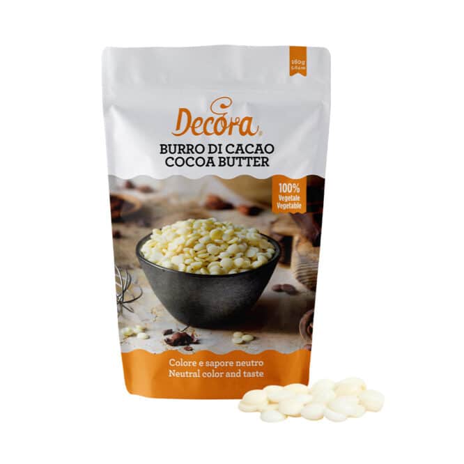 Burro di cacao Decora 160g in gocce – confezione