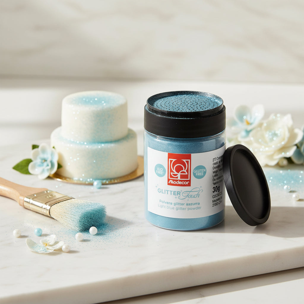Colorante alimentare metallico azzurro 30g - Modecor