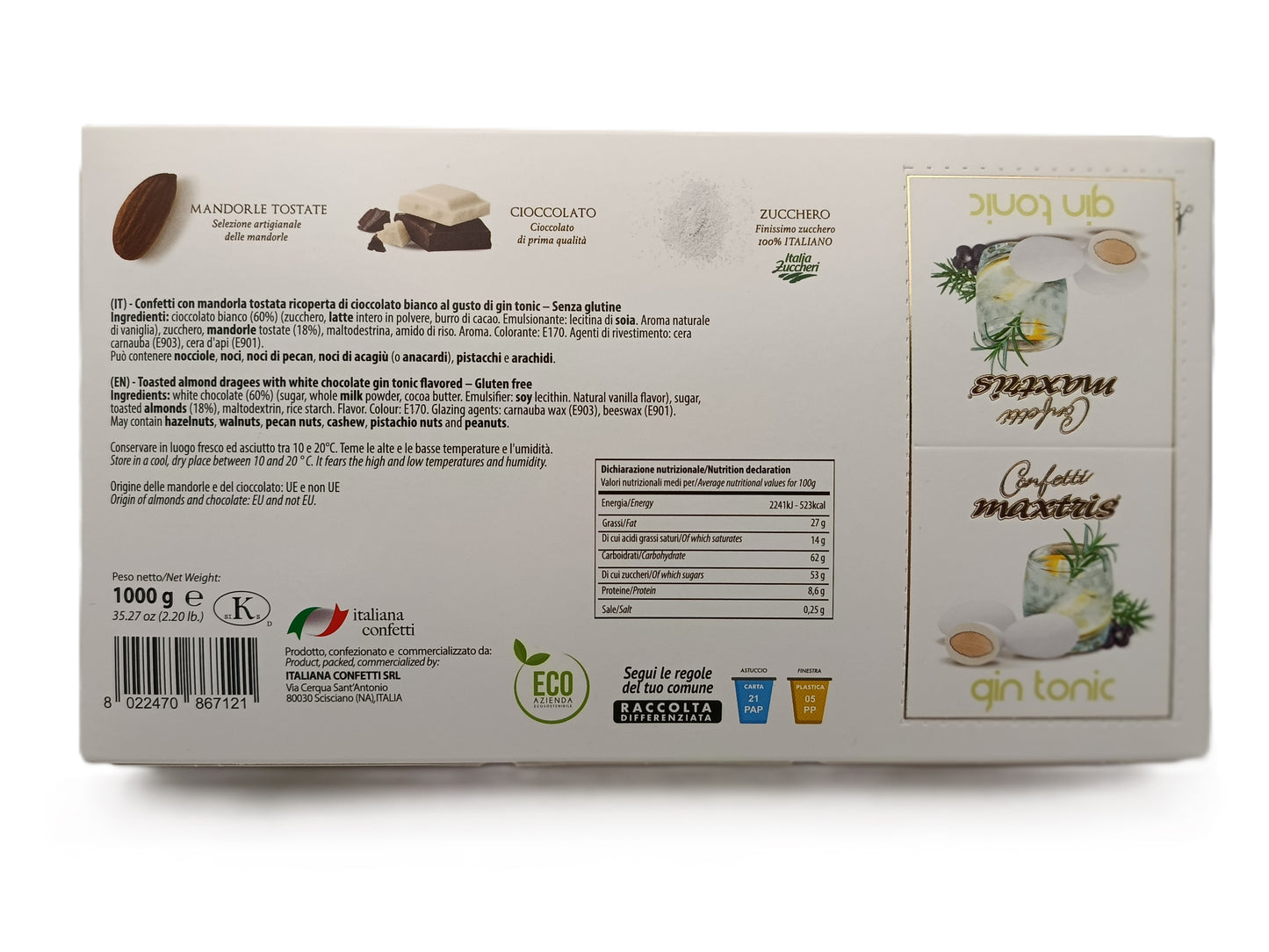 Maxtris - Ciocomandorla Cocktail Gin Tonic - 1Kg