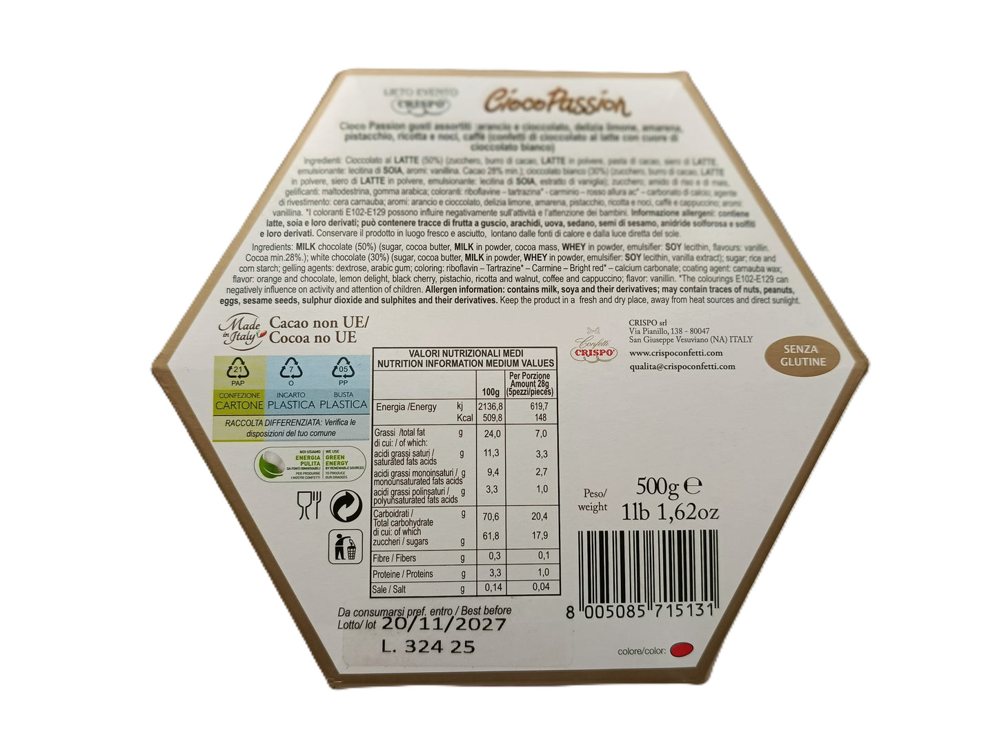 Confetti Cioco Passion Rosso 500g