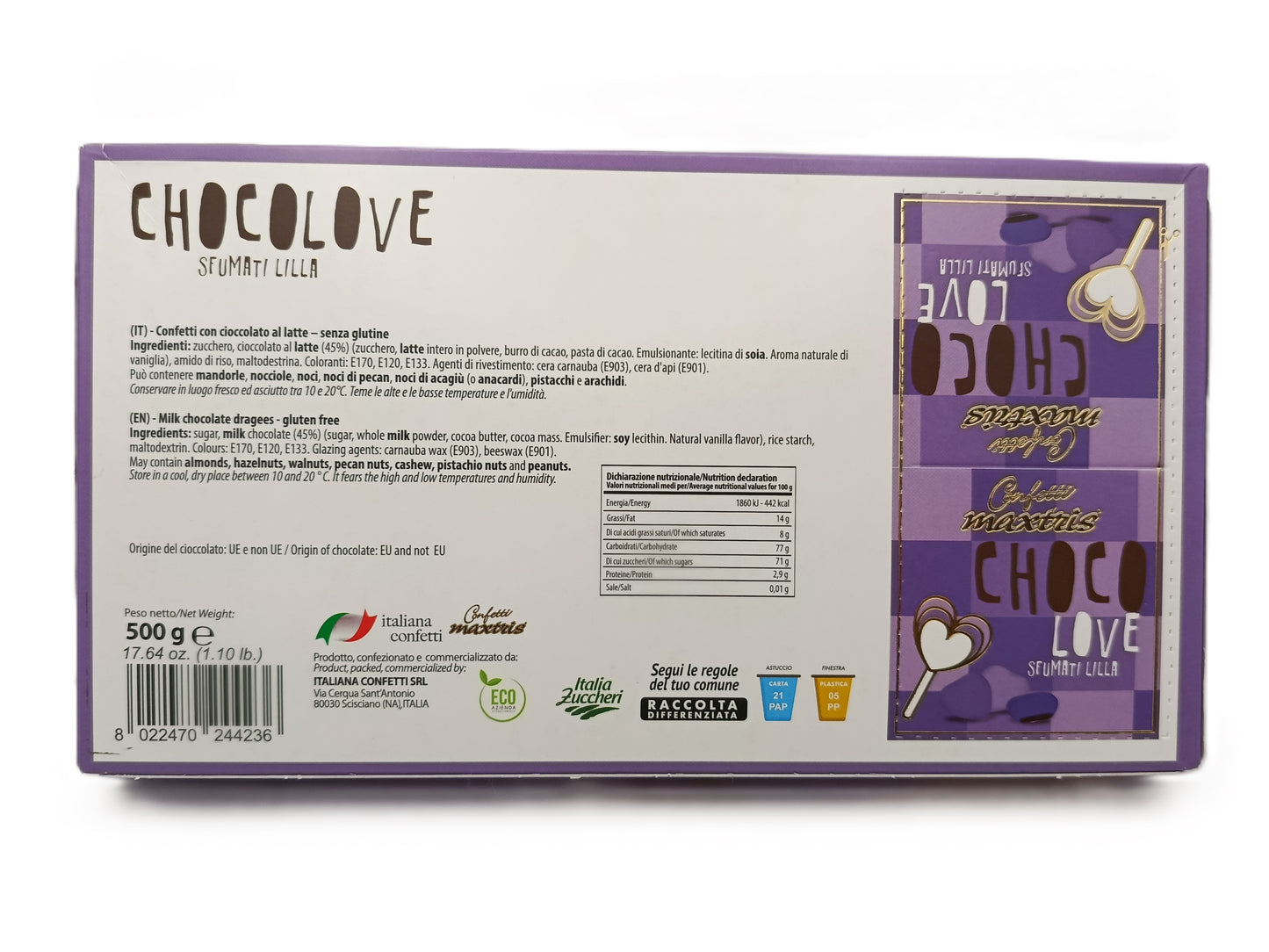 Confetti Cioco Love Sfumati Lilla