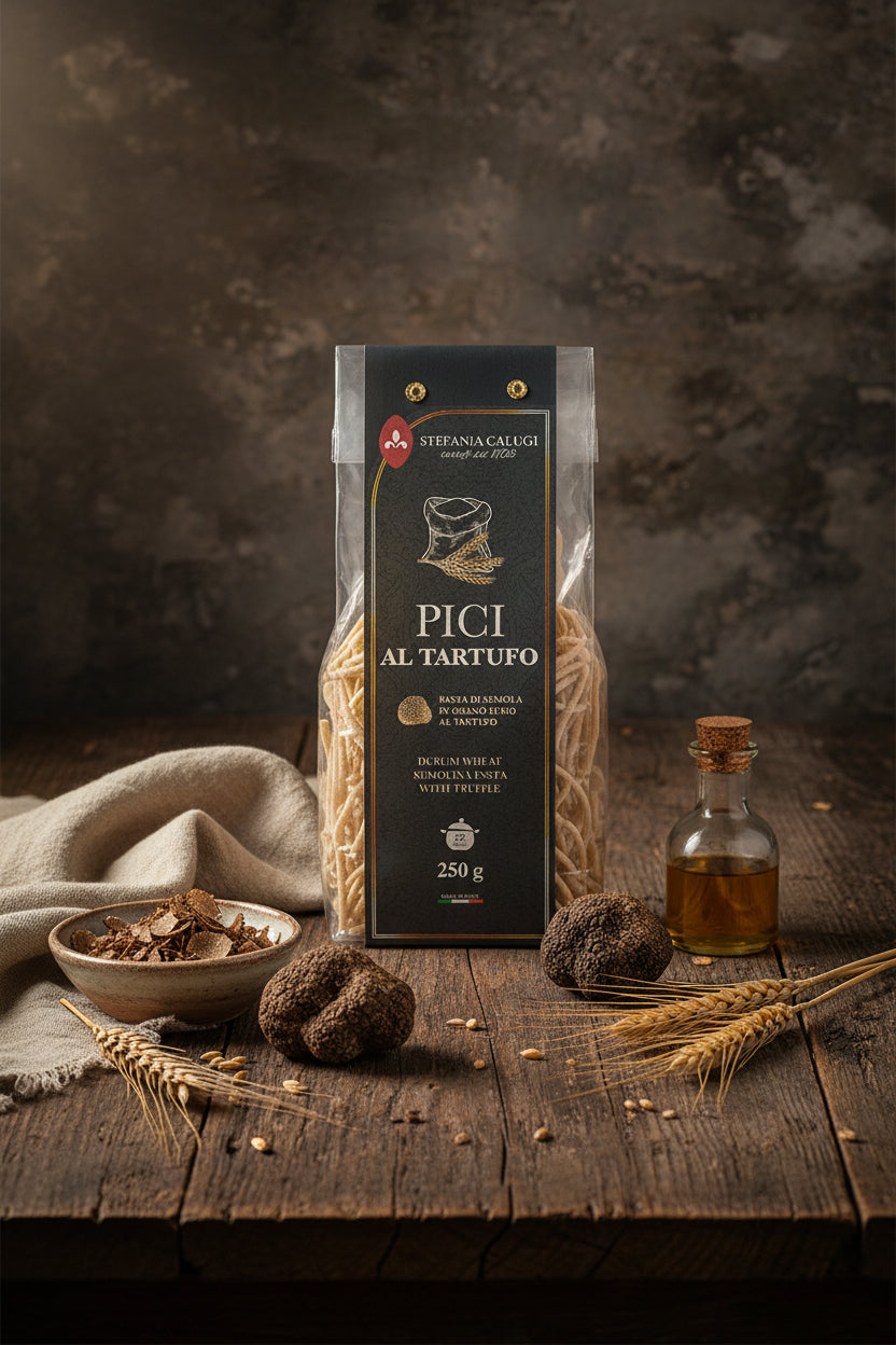Pici al Tartufo Stefania Calugi - Pasta di Semola di Grano Duro - 250gr