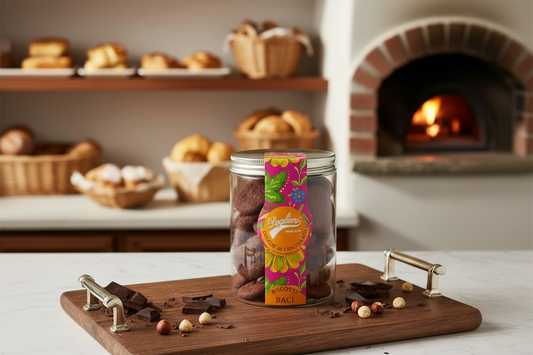 Baci di Dama al Cacao confezione Gourmet - Barattolo 300g