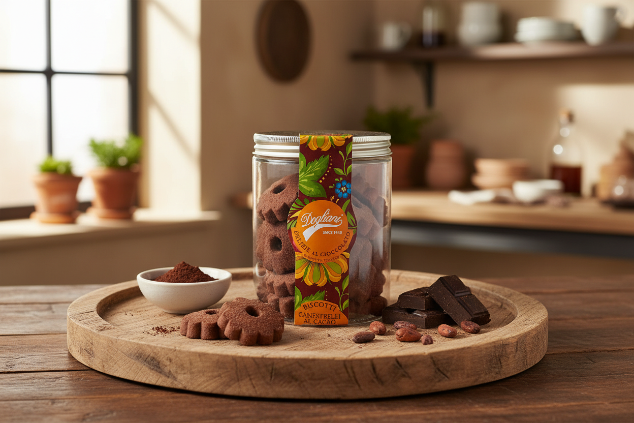 Canestrelli al Cacao confezione Gourmet - Barattolo 300g
