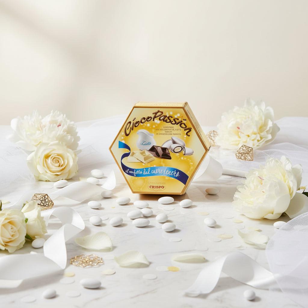 Confetti Crispo - Cioco Passion Bianco - 500 g Incartati Singolarmente