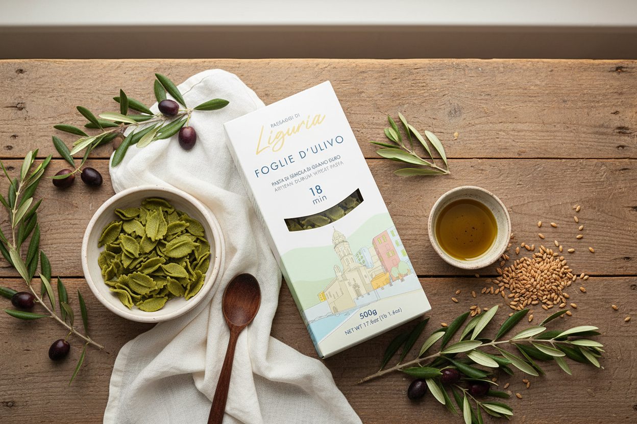 Foglie d'Ulivo Paesaggi di Liguria - Pasta Artigianale con Spinaci 500g