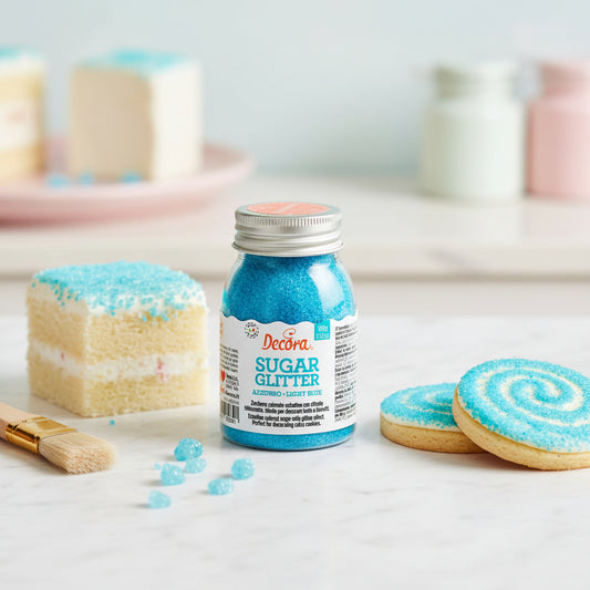 Zucchero glitterato azzurro 100g