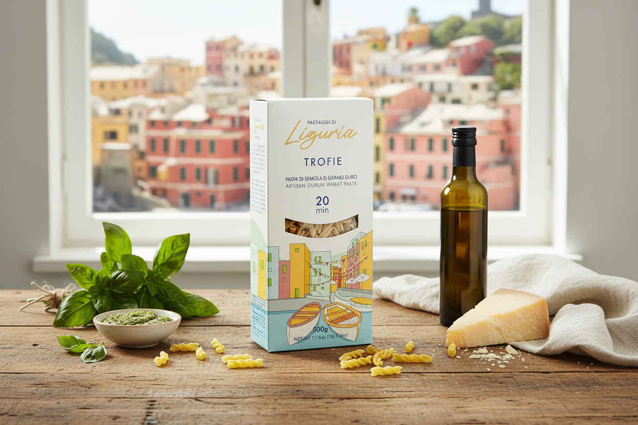 Trofie Paesaggi di Liguria 500g - Pasta Artigianale di Grano Duro